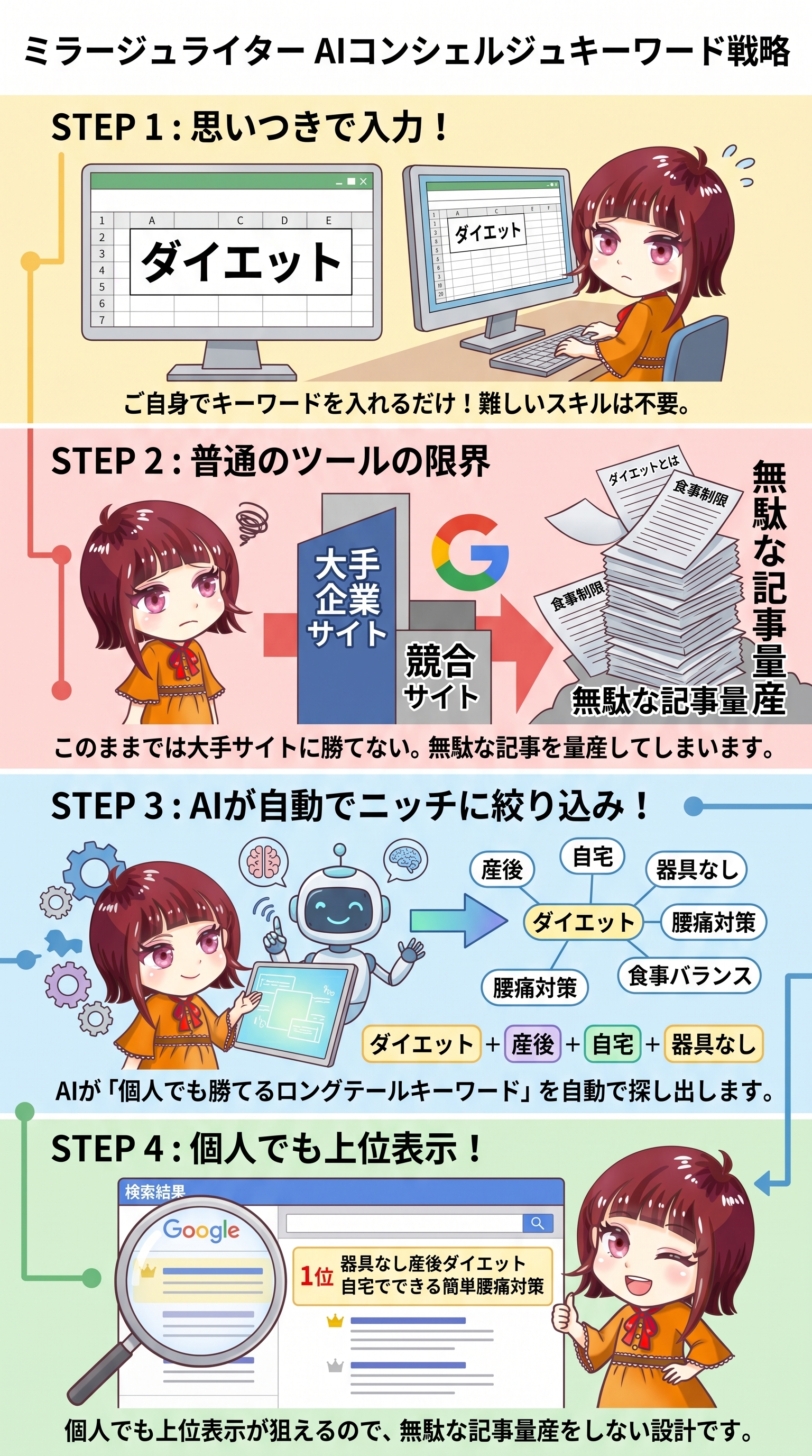 AIコンシェルジュのキーワード変換イメージ